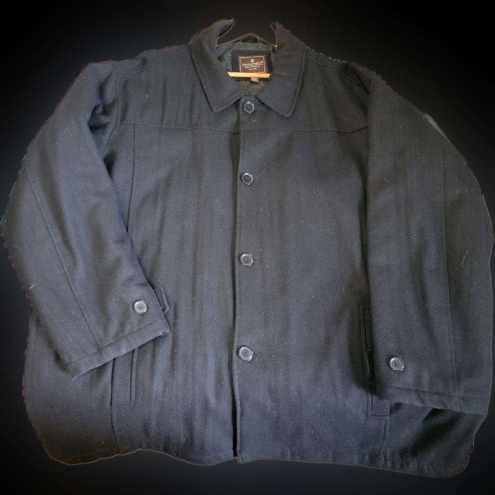 Mens Steve & Barry's 3X Pea Coat Black